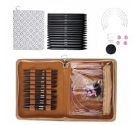 Ensemble D'aiguilles à Tricoter Circulaires Interchangeables de 32 Pièces, Ensemble D'aiguilles Circulaires Ergonomiques Interchangeables de 3 à 6 Mm avec Sac de Rangement pour