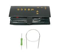 Ensemble d'aiguilles à tricoter circulaires - TBEST - 11 Pièces - Blanc - Mercerie tricote