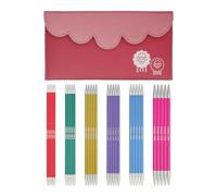 Ensemble d'aiguilles à tricoter double pointe KnitPro Zing - (20 cm) - Lot de 6