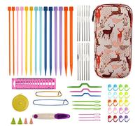 Ensemble D'aiguilles À Tricoter Droites, 58 Pièces/Ensemble, Petites Aiguilles À Crochet Pour Dentelle, Kit D'accessoires De Couture Avec Sac