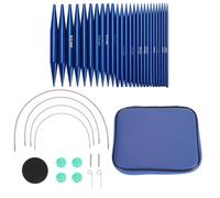 Ensemble d'aiguilles à tricoter interchangeables, ensemble d'aiguilles circulaires détachables de 3,0 à 10,0 mm avec 4 câbles de 40 à 100 cm pour chaussettes, sacs, chapeaux, pulls