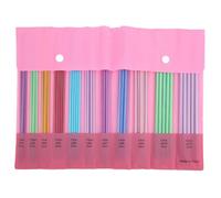 Ensemble d'aiguilles à tricoter - QIILU - Lot de 55 aiguilles à tricoter doubles pointes - Matériau en aluminium