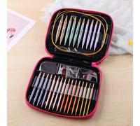 Ensemble D'aiguilles ? Tricoter Circulaires Avec ?Tui, Crochet, Tissage ? Domicile, Artisanat De Couture, Bricolage, Outil D'artisanat D'art Fait Main