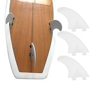 Ensemble d'ailerons de planche de surf 3 pièces, ensemble d'ailerons de propulseur G5, accessoire de planche de surf, détournement haute performance gauche milieu droit pour (Blanche)