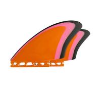 Ensemble d'ailerons de quille planche surf, doubles ou simples pattes, en fibre verre solide for une légèreté, durabilité et des performances optimales - Ailerons for planches Fish(Single Tab Orange)