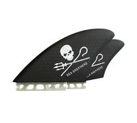 Ensemble d'ailerons de quille planche surf, doubles ou simples pattes, en fibre verre solide for une légèreté, durabilité et des performances optimales - Ailerons for planches Fish(Single Tab Black)