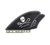 Ensemble d'ailerons de quille planche surf, doubles ou simples pattes, en fibre verre solide for une légèreté, durabilité et des performances optimales - Ailerons for planches Fish(Single Tab Grey)