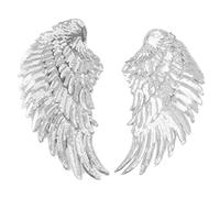 Ensemble D'ailes de Sequins, 1 Paire D'ailes D'ange Paillette, Patchs de Sequins Ailes D'ange Argentées Applique DIY Vêtements Ailes Sequin Patch Applique Vêtements Robe Jupe Accessoires Décoratifs