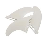 Ensemble d'ailettes à Queue de Surf à 3 Nageoires Stable en PVC pour Le Shortboard Longboard Stand Up Paddle Board pour Les Chercheurs d'aventure (White)