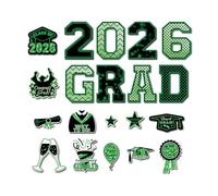 Ensemble D'aimants De Voiture, Décorations Automobiles De Nouveauté Réutilisables, Thème De Remise De Diplôme Aux Couleurs Vives, Collection D'accessoires De Véhicule, Design Accrocheur, Adapté Aux Po