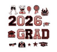 Ensemble D'aimants De Voiture, Décorations Automobiles De Nouveauté Réutilisables, Thème De Remise De Diplôme Aux Couleurs Vives, Collection D'accessoires De Véhicule, Design Accrocheur, Adapté Aux Po