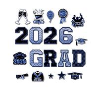 Ensemble D'aimants De Voiture, Décorations Automobiles De Nouveauté Réutilisables, Thème De Remise De Diplôme Aux Couleurs Vives, Collection D'accessoires De Véhicule, Design Accrocheur, Adapté Aux Po