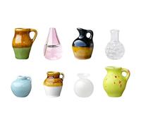 Ensemble d'aimants pour réfrigérateur - Mini Vase en céramique, pièces magnétiques décoratives, Lot de 8, Tenue Solide avec Style Compact | Accessoire d'écran magnétique