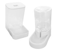 Ensemble d'alimentation et bol d'arrosage pour animaux de compagnie de grande capacité pour chiots et chatons - Récipient transparent pour la maison et le bureau - Gamelle d'eau pour chien