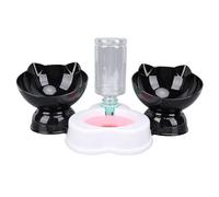 Ensemble d'alimentation pour Animaux de Compagnie de 13 cm Dispensateur d'eau Se Gaspilleur pour Chiens pour Chiens Animaux Animaux de Compagnie, 3 en 1 Mangeoire Alimentaire (Style Two)