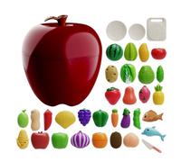 Ensemble d'aliments pour jeux éducatifs - faites semblant de couper des jouets, faux légumes colorés, kit de jeu sûr pour les , activités interactives dans la cuisine | Accessoire
