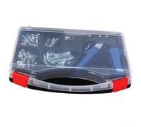 Ensemble d'ancrage mural creux en acier au carbone pour cloisons sèches et plâtres avec fonctionnement compact à une main et méthode d'installation à déclenchement rapide (1 riveteuse)