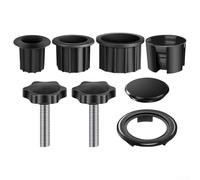 Ensemble d'anneaux adaptateurs de base de parasol avec manchons réducteurs 32 mm, 38 mm, 48 mm, kit de support de support de parasol en plastique avec vis filetées M8 pour meubles de jardin et