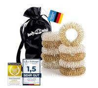 Ensemble d'anneaux d'acupression pour le massage des doigts Yin Yang - Anneaux d'acupression Massage de bien-être pour la relaxation, massage des doigts ou des orteils (Lot de 10)