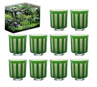 Ensemble d'anneaux de fixation de d'aquarium, 10 pièces, Kit de clips de Support de panier de fixation de, Support de aquatiques pour la décoration d'aquarium | Accessoires d'a