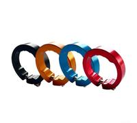 Ensemble d'anneaux de fixation pour poignées de vélo en alliage d'aluminium avec anneaux de verrouillage d'extrémité de guidon pour installation et stabilité de la poignée de vélo de 22 à 2 mm (rouge)