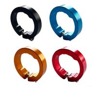 Ensemble d'anneaux de fixation pour poignées de vélo en alliage d'aluminium avec anneaux de verrouillage d'extrémité de guidon pour installation et stabilité de la poignée de vélo de 22 à 2 mm (jaune)