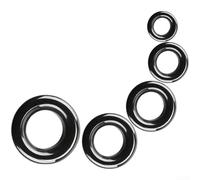 Ensemble d'anneaux de guidage de pêche - Construction renforcée en nickel plaqué nickel - Paroi intérieure polie - Durabilité - Remplacement facile - Moulage de précision - Réparation de tournoi d'eau