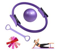 Ensemble D'anneaux de Pilates, Kit Pilates Maison, Pilates Ring Set, avec Anneau de Pilates,Mini Balle de Pilates,extracteur de figure 8 et Bandes de résistance,pour les exercices de Pilates,de yoga