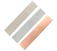 Ensemble d'anodes - 25 x 152 x 1 mm, 1 feuille d'anode de nickel pur, 1 feuille d'anode de cuivre et 1 feuille d'anode de zinc, pour la métallisation et l'électrodéposition