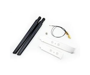 Ensemble d'antenne 2 x 10 dbi Ax210 Carte WiFi 2,4 GHz 5 GHz Dual Band M.2 MHF4 Câble d'extension au WiFi RP-SMA Compatible avec Ax200 Adaptateur (Color : 6DB Antenna Set)