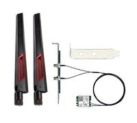 Ensemble d'antennes 10DB Wi-FI 6E Intel AX210 802.11ax/AC Bluetooth 5.3 3000Mbps 2.4Ghz 5Ghz 6Ghz M.2 2230 Key E Kit de Bureau Adaptateur sans Fil AX210NGW Prise en Charge de Windows 10 11