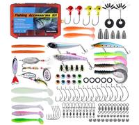 Ensemble D'appâts Artificiels De - Ensemble D'équipement Avec Trousse | Kit Pour,Pour Eau Salée Rivière Lac Étang Famille Matin et Soir