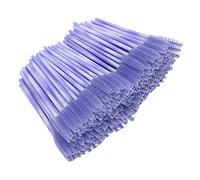 Ensemble d'applicateurs de Baguettes de Mascara Jetable - 200pcs Extension Cils Violets Légers et Brosse à Sourcils avec Tête Fibre Flexible pour une Application Cosmétique Précise (violet clair)