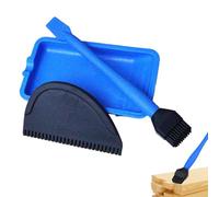 Ensemble d'applicateurs de colle, brosse à colle et bac à colle en silicone du bois, kit de colle en silicone complet multifonctionnel pour artisanat d'art