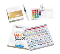 Ensemble d'aquarelle d'artiste de poche, ensemble de peinture aquarelle de poche - Palette de peinture aquarelle,Ensemble de voyage à l'aquarelle Portable, Palette d'aquarelle en acrylique, Kits de cr