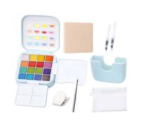 Ensemble d'aquarelle de Ensemble De Peinture Portable 16 Couleurs Avec Sa