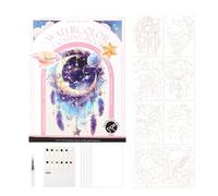 Ensemble d'aquarelle de poche | Ensemble aquarelle portable avec palette et pinceau - Kit de peinture miniature avec 12 couleurs, fournitures artistiques multifonctionnelles pour étudiants pour