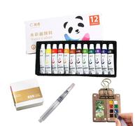 Ensemble d'aquarelle de poche, kit d'aquarelle portable, ensemble d'aquarelle de voyage, palette de peinture portable, ensemble d'aquarelle d'artiste, kit de voyage aquarelle, multi peintures à l'eau