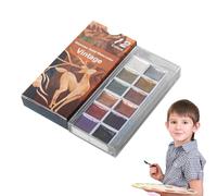 Ensemble d'aquarelle de voyage | Kit d'aquarelle unie de 6/12 couleurs, fournitures de peinture pratique pour la maison, l'école, les voyages