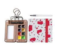 Ensemble d'aquarelle de voyage - Palette de peinture compacte, trousse d'aquarelle légère, fournitures d'art créatives | Solution de pratique de la peinture pour artistes, étudiants, esquisses en