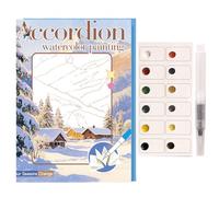 Ensemble d'aquarelle pliable - Fournitures de peinture avec marqueurs, ensemble de peinture à l'aquarelle avec design portable, kit d'art pour débutants adultes, accessoire de journal de dessin, outil