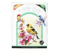 Ensemble d'aquarelle portable à trois volets - Kit d'aquarelle soufflant avec 12 couleurs, pinceau à eau rechargeable, 16 feuilles (8 lignes d'art et 8 vierges) | Parfait pour les débutants, les