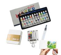 Ensemble d'aquarelle pour adultes,Kit De Voyage De Peinture à L'eau | Palette Pratique Portable Pour Les Apassionnés Professionnels Artistes En Plein Air