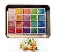 Ensemble d'aquarelle pour - Palette d'aquarelle | 20 couleurs d'aquarelles nacrées dans une boîte portable | Ensemble d'aquarelles pour, kits de couleurs artistiques pour débutants,