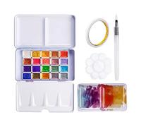 Ensemble D'aquarelle Professionnel - Peintures Portables Vingt Nuances, Formule De Changement De Couleur Réactive | Collection De Peinture À L'eau De Qualité Artiste Pour Débutants, Croquis En