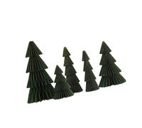 Ensemble d'arbre de noël Recyclable, 5 pièces, conceptions-Vert