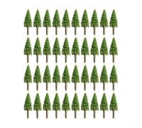 Ensemble d'arbre en plastique à l'échelle 1:100 pour modélisme de chemin de fer, dioramas, paysage de guerre et décoration de paysage extérieur miniature (H 3,5 cm)