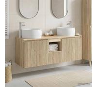 vidaXL Ensemble d'armoire de salle de bain 3 pièces Bois d'ingénierie Rangement Blanc