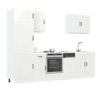 Ensemble d'armoires cuisine 7pcs Kalmar blanc bois d'ingénierie vidaXL
