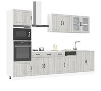 vidaXL Ensemble d'armoires de cuisine Kalmar 7 pièces blanc bois d'ingénierie